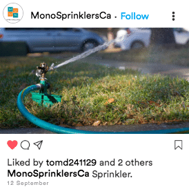 Sprinkler account boring content example