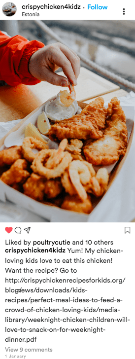 Awkward links in Instagram posts 